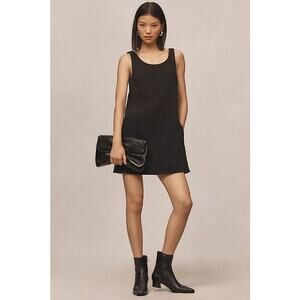 Pilcro Anthropologie Black Denim Sleeveless Mini Dress Size 0